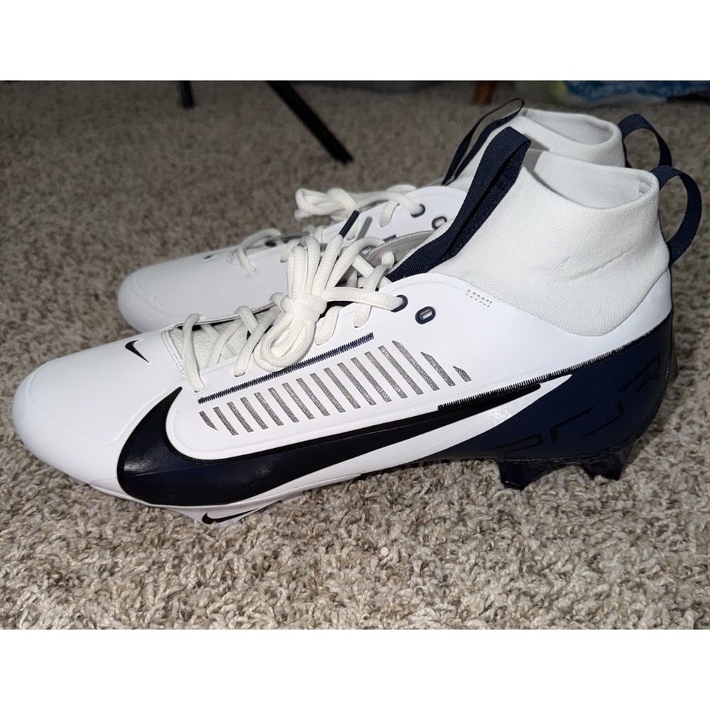 Nike Vapor Edge Pro 360 2 TB White Navy Football Cleats FN7759-110 Men's Sz 15